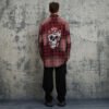 Custom Distressed Plaid Long-Sleeve Shirt - Style DAFAB6 - product detail view 6