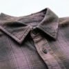 Custom Distressed Plaid Short Sleeve Shirt - Style FBD5D2 - product detail view 3