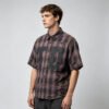 Custom Distressed Plaid Short Sleeve Shirt - Style FBD5D2 - product detail view 4