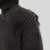 Custom Distressed Rib Knit Oversized Sweater - Style DBFE9E - product detail view 3 Custom Distressed Rib Knit Oversized Sweater - Style DBFE9E - product detail view 3