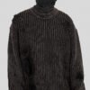 Custom Distressed Rib Knit Oversized Sweater - Style DBFE9E - product detail view 13 Custom Distressed Rib Knit Oversized Sweater - Style DBFE9E - product detail view 13