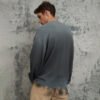 Custom Distressed Skeleton Motif Crew Knit Sweater - Style C37D2C - product detail view 5 Custom Distressed Skeleton Motif Crew Knit Sweater - Style C37D2C - product detail view 5