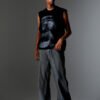 Custom Distressed Sleeveless Graphic Knit Sweater - Style 36DCBF - product detail view 10 Custom Distressed Sleeveless Graphic Knit Sweater - Style 36DCBF - product detail view 10