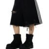 Custom Distressed Stripe Longline Shorts | - Style 6E8205 - product detail view 5