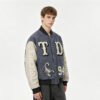 Custom Distressed Patchwork Varsity Jacket 710-07 - Style 58E69D - product detail view 2 Custom Distressed Patchwork Varsity Jacket 710-07 - Style 58E69D - product detail view 2
