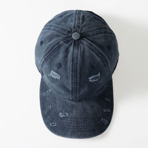 Custom Distressed Vintage-Wash Baseball Cap | - Style 7E63D1 - product detail view 2