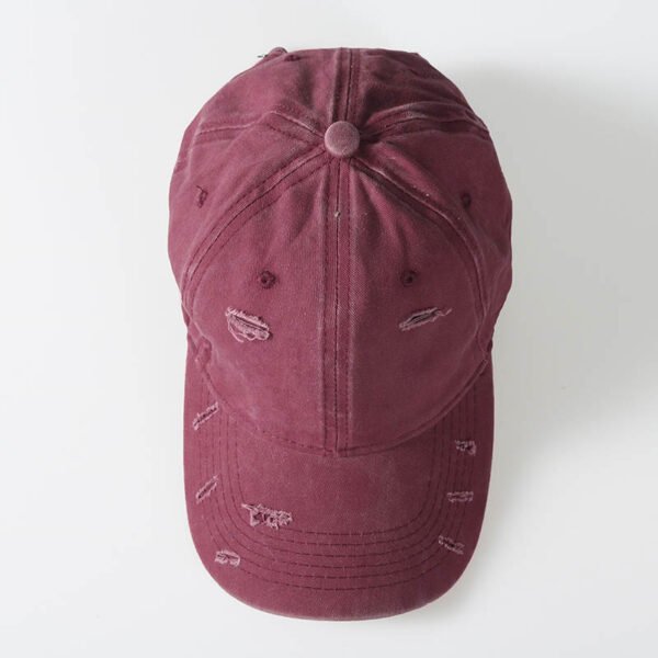 Custom Distressed Vintage-Wash Baseball Cap | - Style 7E63D1 - product detail view 3