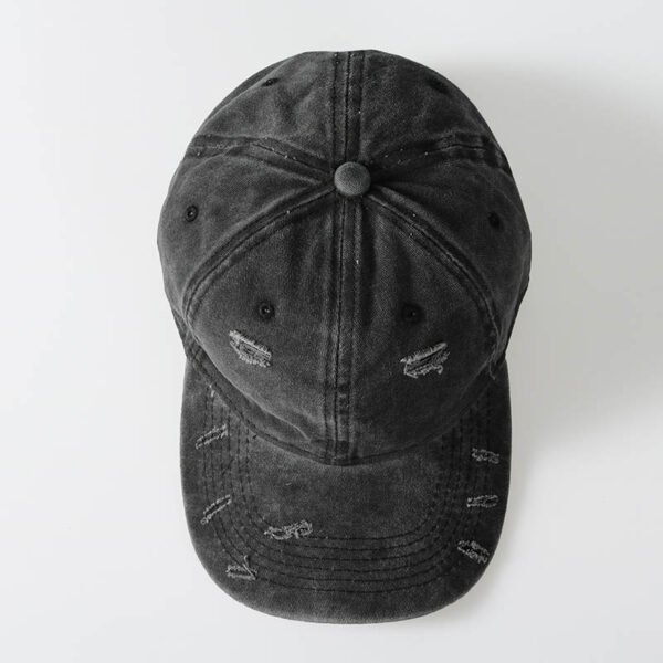 Custom Distressed Vintage-Wash Baseball Cap | - Style 7E63D1 - product detail view 4