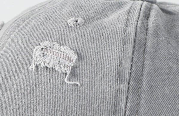 Custom Distressed Vintage-Wash Baseball Cap | - Style 7E63D1 - product detail view 7