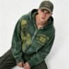 Custom Vintage-Washed Distressed Graphic Pullover Hoodie - Style E513E2 - product detail view 2