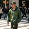 Custom Vintage-Washed Distressed Graphic Pullover Hoodie - Style E513E2 - product detail view 8
