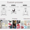 Custom 360G Distressed Wash Pullover Hoodie 2522 - Style 65F833 - product detail view 3