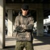 Custom Panel-Registered Washed Distress Pullover Hoodie - Style CAA4A2 - product detail view 4