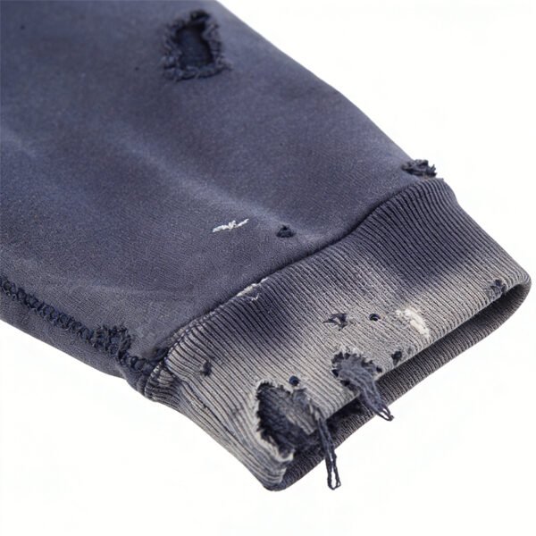 Custom Distressed Wash Full-Zip Hoodie - Style 610808 - product detail view 8 Custom Distressed Wash Full-Zip Hoodie - Style 610808 - product detail view 8