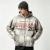Custom Distressed Washed Graphic Hoodie - Style 0F0556