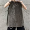 Custom Distressed Washed Oversized Sleeveless T-Shirt - Style E0F5F5 Custom Distressed Washed Oversized Sleeveless T-Shirt - Style E0F5F5