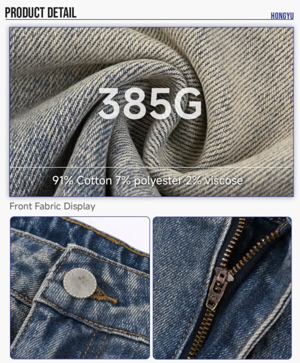 Custom Distressed Wide-Leg Denim Shorts 26518 - Style 1C07F4 - product detail view 7 Custom Distressed Wide-Leg Denim Shorts 26518 - Style 1C07F4 - product detail view 7