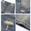 Custom Distressed Wide-Leg Denim Shorts 26518 - Style 1C07F4 - product detail view 8 Custom Distressed Wide-Leg Denim Shorts 26518 - Style 1C07F4 - product detail view 8