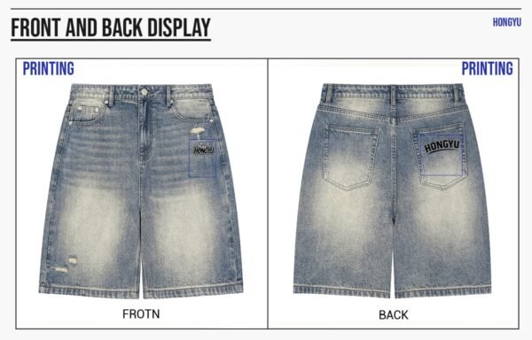 Custom Distressed Wide-Leg Denim Shorts 26518 - Style 1C07F4 - product detail view 9 Custom Distressed Wide-Leg Denim Shorts 26518 - Style 1C07F4 - product detail view 9