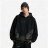 Custom Distressed Zip-Front Heavyweight Hoodie - Style 8F5B93 - product detail view 2 Custom Distressed Zip-Front Heavyweight Hoodie - Style 8F5B93 - product detail view 2