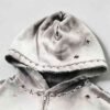 Custom Distressed Zip-Front Graphic Hoodie - Style 92E1A7 - product detail view 4