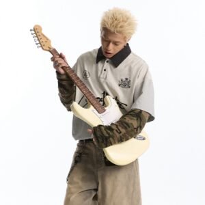 Custom Double-Layer Camo Sleeve Vintage Polo - 507D98 - Style 507D98