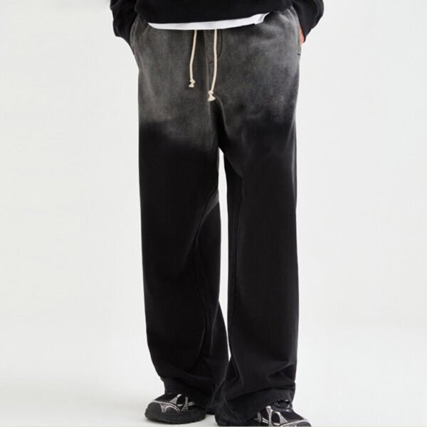 Custom Dark Gradient Drawcord Denim Jeans - Style 28C8D8 Dark gradient drawcord denim jeans