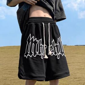 Custom Gothic Graphic Drawstring Street Shorts - Style 13C0E5