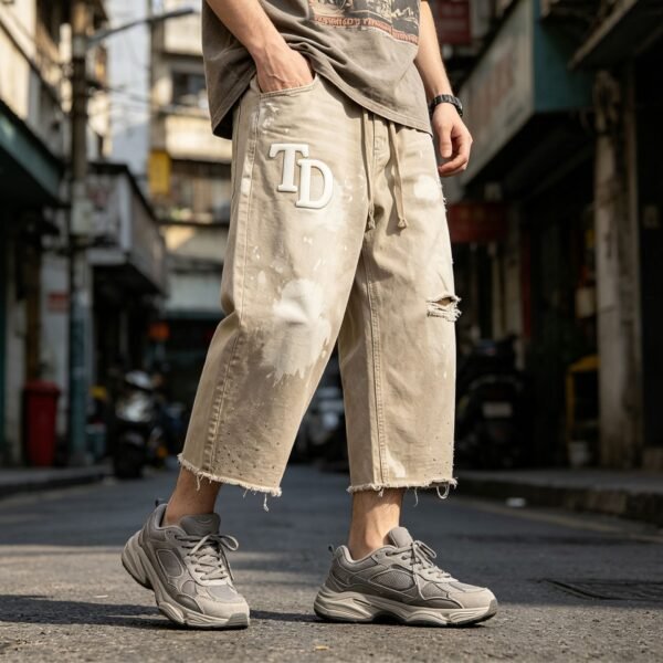 Custom Relaxed Drawstring Vintage Pants 715-08 - Style A8EA73 - product detail view 3