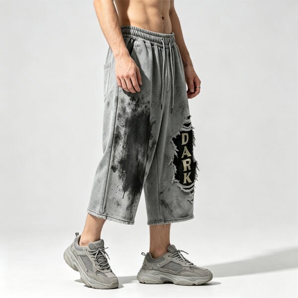 Custom Vintage Wash Elastic Waist Pants - Style 8438D7 - product detail view 4