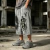 Custom Vintage Wash Elastic Waist Pants - Style 8438D7 - product detail view 8