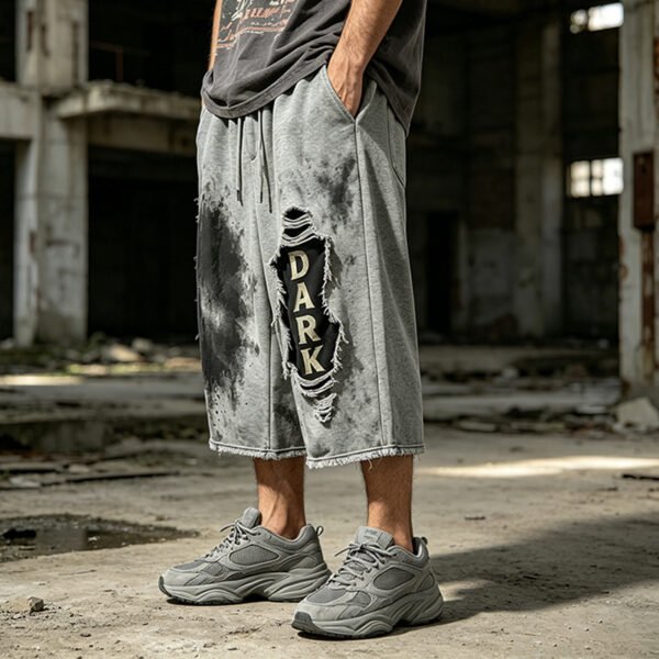 Custom Vintage Wash Elastic Waist Pants - Style 8438D7 - product detail view 8