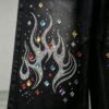 Custom Embellished Flame Capri Jeans | - Style CD7290 - product detail view 4