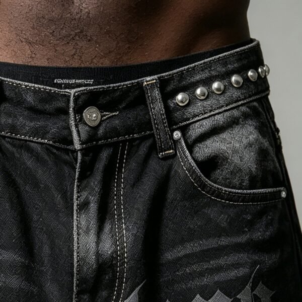 Custom Embellished Flame Capri Jeans | - Style CD7290 - product detail view 5