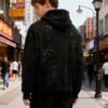 Custom Embellished Zip-Front Streetwear Hoodie - Style 616EC2 - product detail view 3 Custom Embellished Zip-Front Streetwear Hoodie - Style 616EC2 - product detail view 3