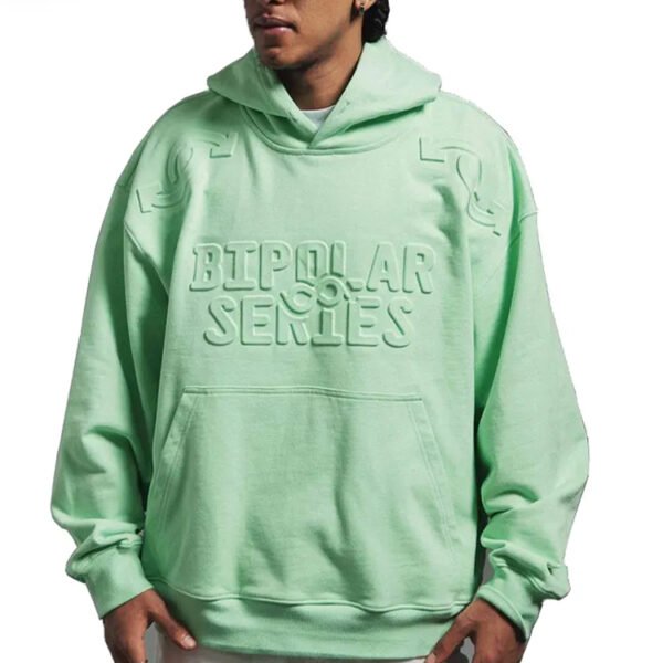 Custom Oversized Embossed Graphic Drop-Shoulder Hoodie - Style 82B2BD - product detail view 2