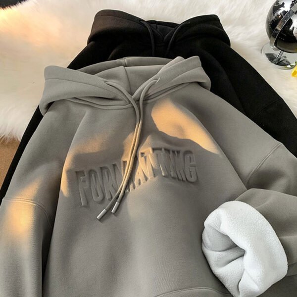 Custom Embossed Drop-Shoulder Pullover Hoodie - Style 5D8E1E - product detail view 4 Custom Embossed Drop-Shoulder Pullover Hoodie - Style 5D8E1E - product detail view 4