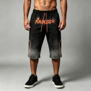 Custom Spray-Dyed Embroidered Capri Pants - Style 149789