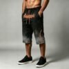 Custom Spray-Dyed Embroidered Capri Pants - Style 149789 - product detail view 3