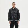 Custom Embroidered Streetwear Leather Jacket - Style 7FC2B1 Custom Embroidered Streetwear Leather Jacket - Style 7FC2B1