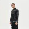 Custom Embroidered Streetwear Leather Jacket - Style 7FC2B1 - product detail view 2 Custom Embroidered Streetwear Leather Jacket - Style 7FC2B1 - product detail view 2