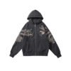 Custom Oversized Zip Hoodie With Embroidered Back Art - Style 065F9D - product detail view 4