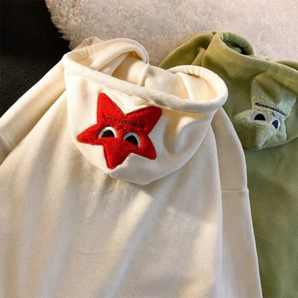 Custom Embroidered Patch Pullover Hoodie | VW-D5061 - Style D5061B - product detail view 4