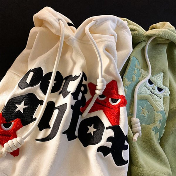 Custom Embroidered Patch Pullover Hoodie | VW-D5061 - Style D5061B - product detail view 5