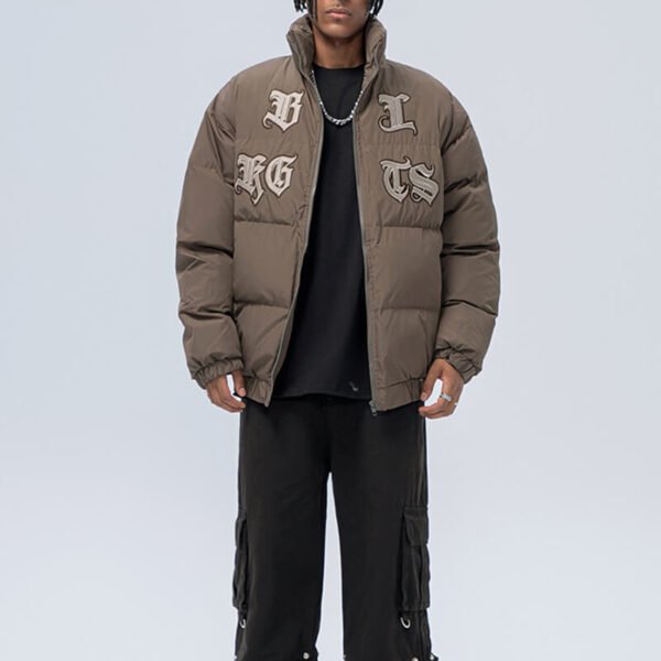 Custom Embroidered Stand-Collar Puffer Jacket | VW-66062 - Style 66062F - product detail view 7 Custom Embroidered Stand-Collar Puffer Jacket | VW-66062 - Style 66062F - product detail view 7