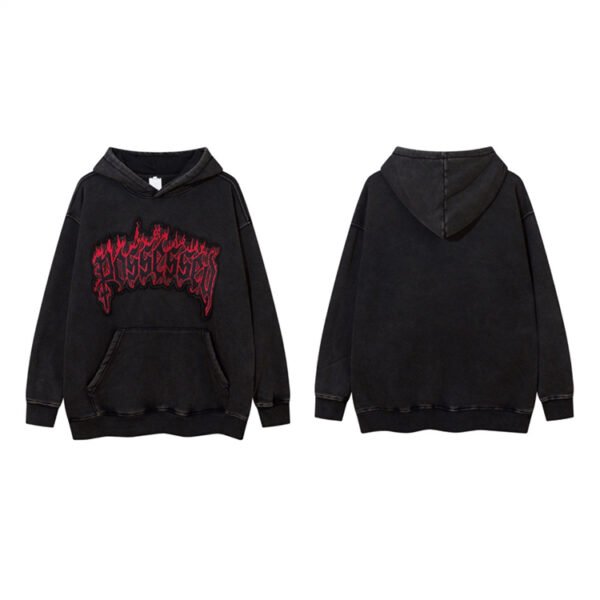 Custom Black Embroidered Pullover Hoodie - Style 8AE53E - product detail view 4 Custom Black Embroidered Pullover Hoodie - Style 8AE53E - product detail view 4