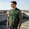Custom Embroidered Patch Varsity Bomber Jacket - Style A4AD8A Custom Embroidered Patch Varsity Bomber Jacket - Style A4AD8A