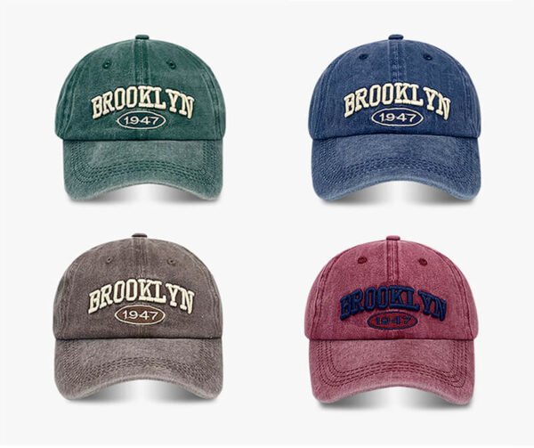 Custom Vintage Embroidered Curved-Brim Baseball Cap - Style 1E6878 - product detail view 5 Custom Vintage Embroidered Curved-Brim Baseball Cap - Style 1E6878 - product detail view 5