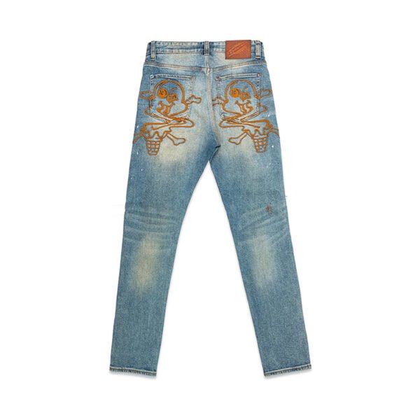 Custom Embroidered Vintage Wash Denim Jeans - Style F78917 - product detail view 2 Custom Embroidered Vintage Wash Denim Jeans - Style F78917 - product detail view 2