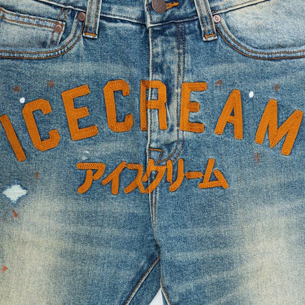Custom Embroidered Vintage Wash Denim Jeans - Style F78917 - product detail view 3 Custom Embroidered Vintage Wash Denim Jeans - Style F78917 - product detail view 3